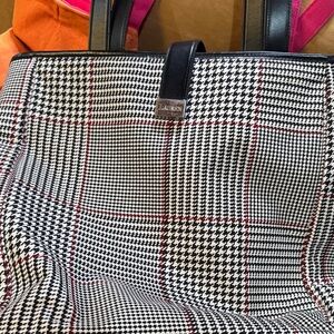 Ralph Lauren Black and White Houndstooth Tote